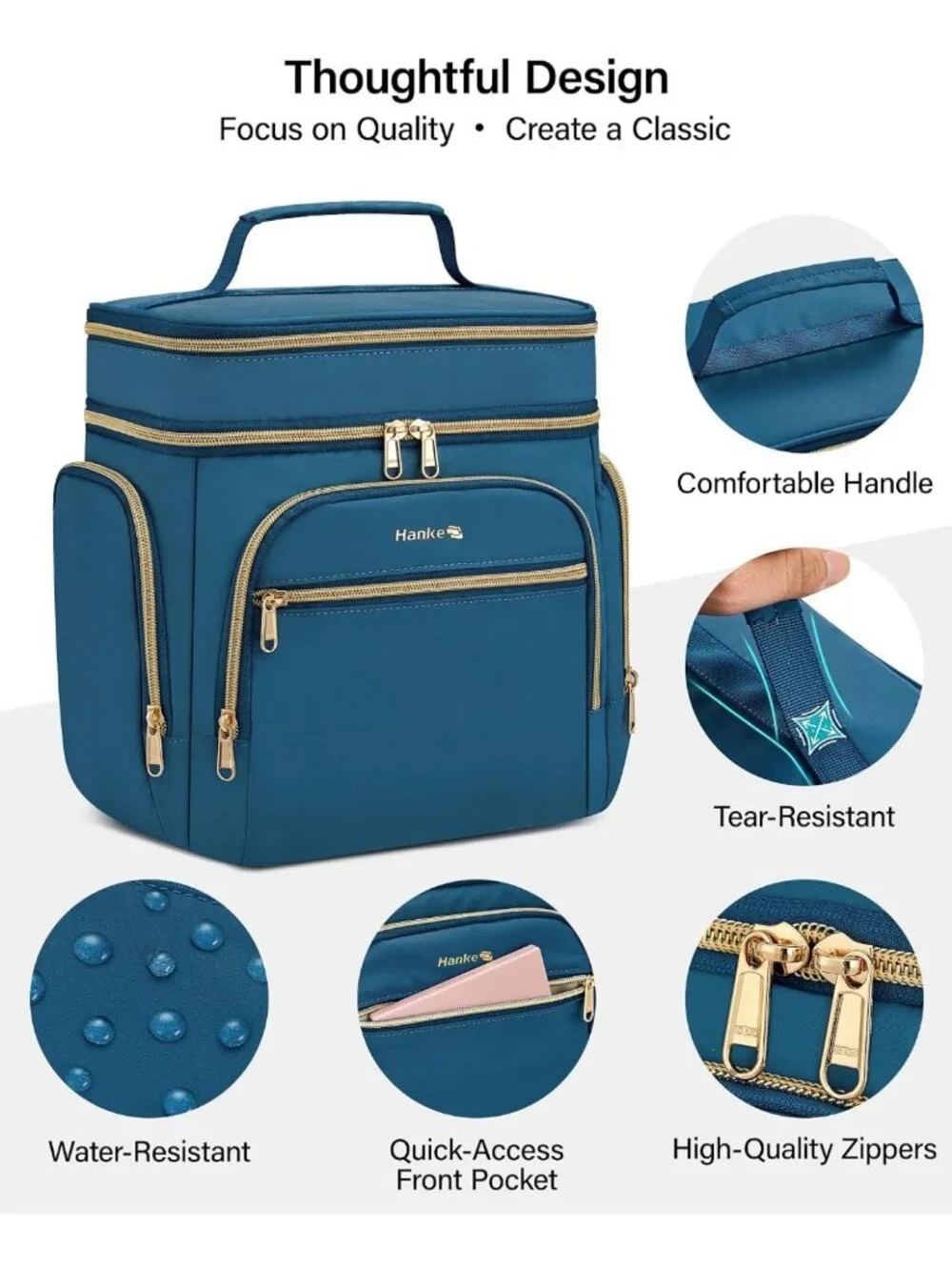 Large Travel Toiletry Bag for Women - Double Layer Organizer, Water-Resistant